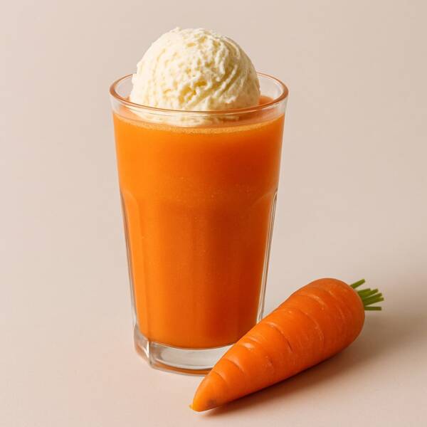 Mr. Poutin Carrot Juice with Persian Ice Cream