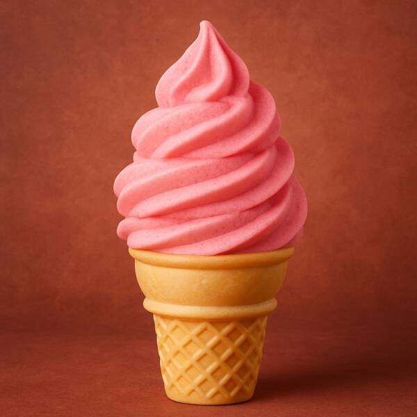 Mr. Poutin Strawberry Cone Ice Cream